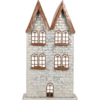 Svícen Clayre & Eef - Kovový svícen na čajovou svíčku HOUSE 6Y5811