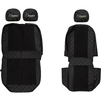 Ochranný autopotah Potahy sedadel (1+2) - Elegance Q, RENAULT TRAFIC II (01.2001-02.2014) & OPEL VIVARO I (01.2001-02.2014) & NISSAN PRIMASTAR (01.2001-02.2014) - Dvojité sedadlo spolujezdce 1+2