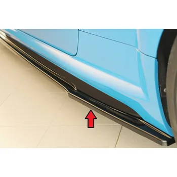 PC tuning Rieger spoiler pod boční práh (ca. 19mm) mont. strana levá pro Audi TT 8J-FV, 8S kupé, 09/18-, plast ABS lakovaný do černé lesklé barvy