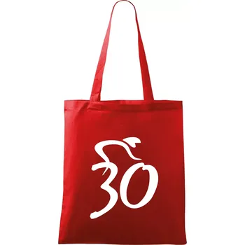 Cyklista slaví třicítku (30) - Taška bavlněná - 42 x 38 cm ( Červená )