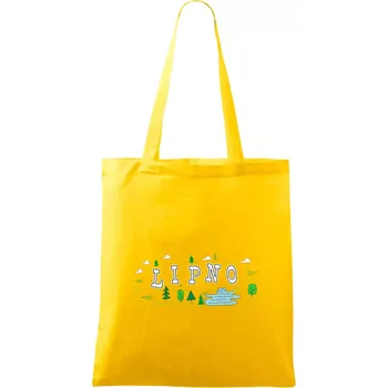 Jezero Lipno - Taška bavlněná - 42 x 38 cm ( Žlutá )