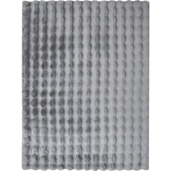 Koberec Rabbit Kusový koberec s vysokým vlasem Bubble, 140 × 80 cm, šedý, 100% polyester 13-2-80140