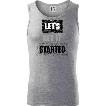 Lets get it started - Tílko pánské Core - L ( Tmavě šedý melír )