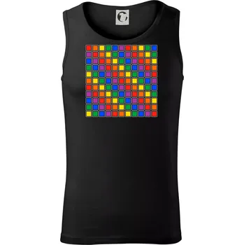 LGBT duhový čtverec - Tílko pánské Core - XL ( Černá )