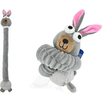 Hračka pro psa UNIQ PETS dlouhý králík s pískátkem 66x10cm