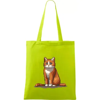 Kočka rezavá - Taška bavlněná - 42 x 38 cm ( Limetková )