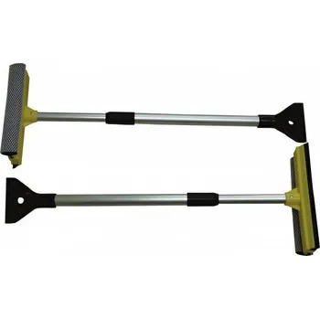 STĚRKA NA OKNA S HOUBIČKOU A ŠKRABKOU S TELESKOPICKOU RUKOJETÍ 75 cm