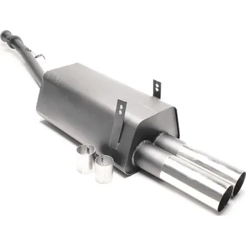 Zadní díl výfuku TA Technix sportovní výfuk - BMW 3 E36 316i / 318i kromě Compact, 2x 76 mm rovná nerezová koncovka bez pertlu