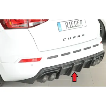 PC tuning Rieger vložka zadního nárazníku (pro vozy s tažným zařízením) pro Seat Ateca Cupra 5FP, plast ABS bez povrchové úpravy