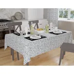 Orbytex Ubrus teflonový - kytičky šedé Rozměry: 120x120, Tvar: Čtverec