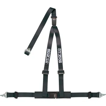 Tuning Tříbodový bezpečnostní pás Sparco s homologací ECE, odpojitelný, barva: černá