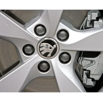 Polep vozidla Škoda Fabia II - Středové krytky alu kol ŠKODA