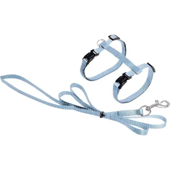 Karlie postroj pro kočky a vodítko 110 cm Světle modrá
