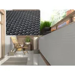 Balkonová ratanová zástěna MALMO, tmavě šedá, výška 110 cm šířka různé rozměry 1300 g/m2 MyBestHome Rozměr: 110x300 cm