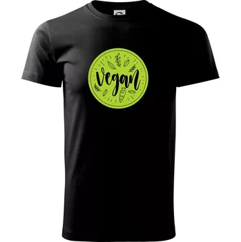 Vegan zelenina v kruhu - Triko extra velké (5-8XL) - 7XL ( Černá )