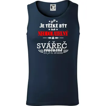Pánská móda Je těžké být neodolatelný svářeč - Tílko pánské Core - L ( Námořní modrá (velmi tmavá - téměř černá) )