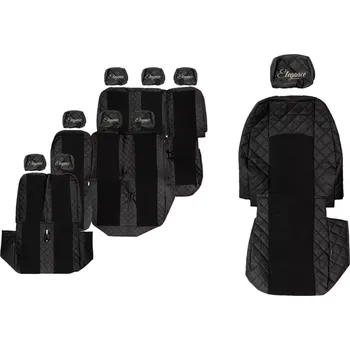 Ochranný autopotah Potahy sedadel (9) - Elegance Q, VOLKSWAGEN TRANSPORTER T5 (01.2003-12.2015) & VOLKSWAGEN TRANSPORTER T6 (01.2016-12.2021) - 9místné provedení