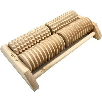 Masáž Dřevěný dvouřadý 4-rolkový masážní přístroj na nohy Akito