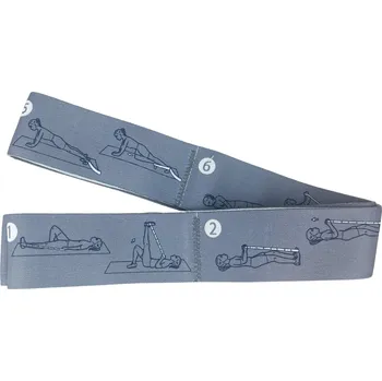 Posilovací guma se záchytnými otvory - šedá