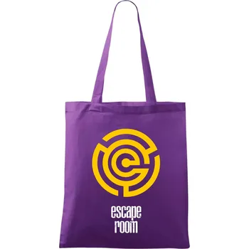 Escape room labyrint - Taška bavlněná - 42 x 38 cm ( Fialová )