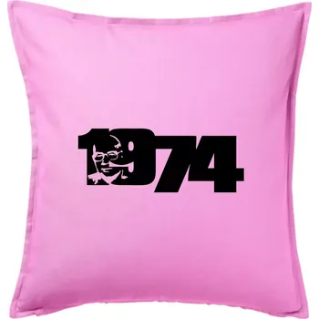Polštář Husákovo dítě - 1974 - Polštář 50x50 - 50x50 - Včetně výplně ( Růžová )