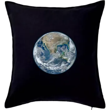 Polštář Fotky planet - Země - Polštář 50x50 - 50x50 - Včetně výplně ( Černá )