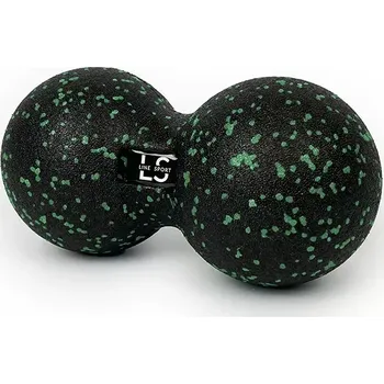 Masážní přístroj Dvojitý masážní Line Sport Duoball 12 cm - černo-zelený