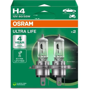 Autožárovka OSRAM ULTRA LIFE autožárovky H4 - až 4x delší životnost, 2 ks v balení