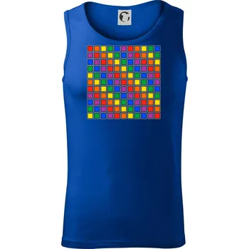 LGBT duhový čtverec - Tílko pánské Core - M ( Královská modrá )