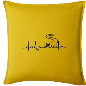 Polštář EKG silniční cyklistika - Polštář 50x50 - 50x50 - Pouze potah ( Žlutá )