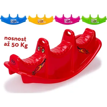 Dětská houpačka Houpačka plastová 100x37x39cm se samolepkami nosnost 50kg