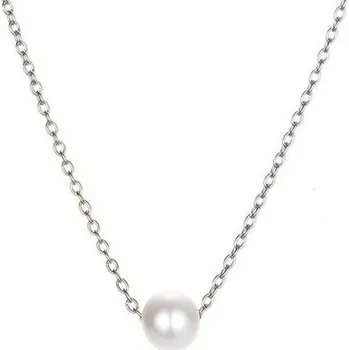 Náhrdelník Moiss Stříbrný náhrdelník s perlou 6mm