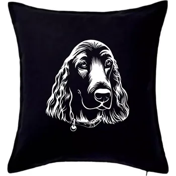 Polštář Kokršpaněl - hlava kreslená - Polštář 50x50 - 50x50 - Pouze potah ( Černá )