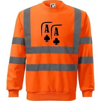Pánská mikina Poker AA - Reflexní mikina - 2XL ( Neonově oranžová )