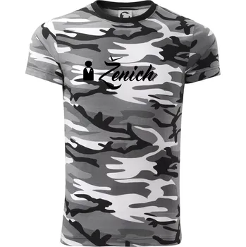 Pánské tričko Ženich ikonka - Army CAMOUFLAGE - M ( Šedý maskáč )