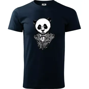 Pánské tričko Panda gentleman - Triko extra velké (5-8XL) - 7XL ( Námořní modrá (velmi tmavá - téměř černá) )