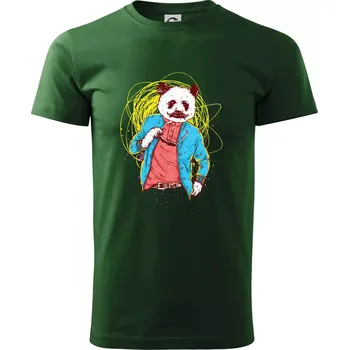 Panda Bear - Triko extra velké (5-8XL) - 7XL ( Lahvově zelená )