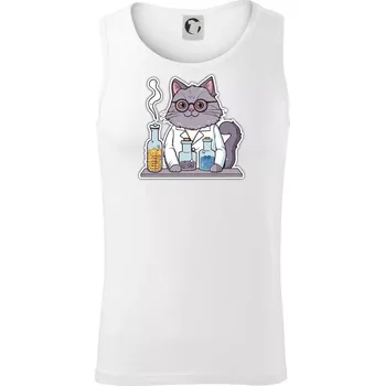 Kočka chemik - Tílko pánské Core - 2XL ( Bílá )