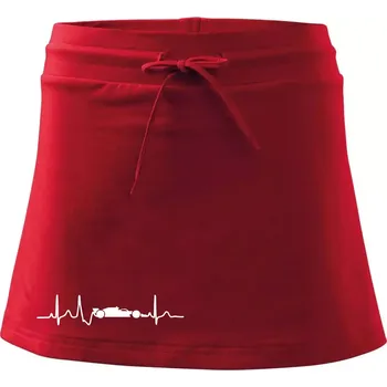 Dámská sukně EKG formule - Sportovní sukně - two in one - L ( Červená )