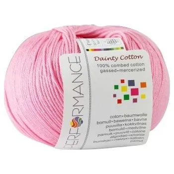 Příze Performance Bavlněná příze Dainty Cotton 32 - růžová, 50 g, 155m