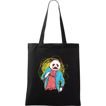 Panda Bear - Taška bavlněná - 42 x 38 cm ( Černá )