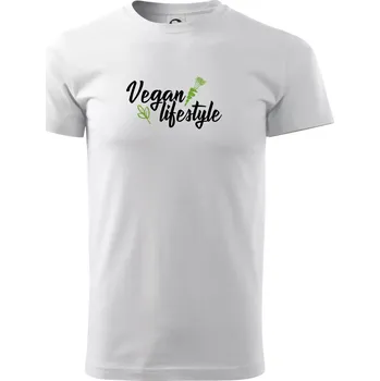 Pánské tričko Vegan lifestyle - Triko extra velké (5-8XL) - 7XL ( Bílá )