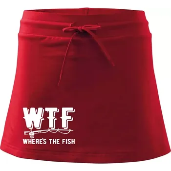 Dámská sukně Wheres's the Fish WTF - Sportovní sukně - two in one - XS ( Červená )