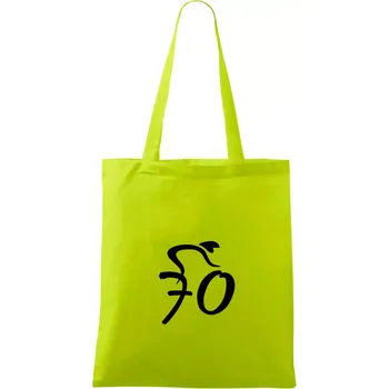 Cyklista slaví sedmdesátku (70) - Taška bavlněná - 42 x 38 cm ( Limetková )