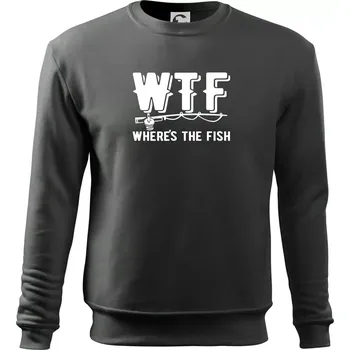 Chlapecké tričko Wheres's the Fish WTF - Mikina Essential dětská - 146 cm/10 let ( Tmavá břidlice (šedá se zeleným nádechem) )