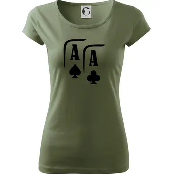 Dámské tričko Poker AA - Dámské triko Pure - M ( Khaki )