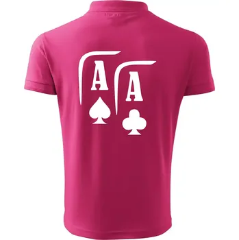 Pánská košile Poker AA - Polokošile pánská Pique Polo 203 - 2XL ( Purpurová )