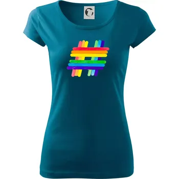 LGBT hashtag - Dámské triko Pure - XS ( Petrolejová )
