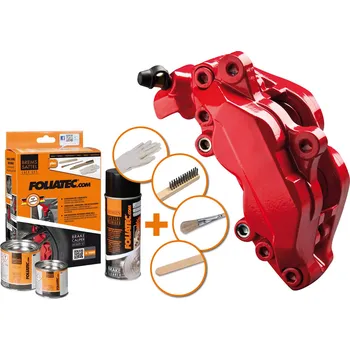 Přislušenství brzdového systému Foliatec, barva na brzdové třmeny - červená