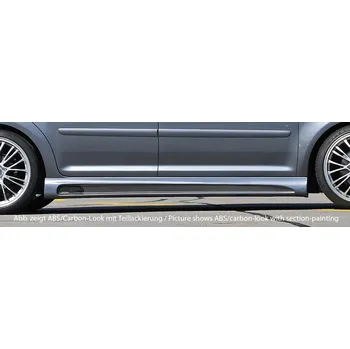 PC tuning Rieger boční práh mont. strana pravá pro Volkswagen Touran 1T van vč. faceliftu, r.v. 03/03-10/06, 11/06-, plast ABS bez povrchové úpravy, s prolisem a výřezem